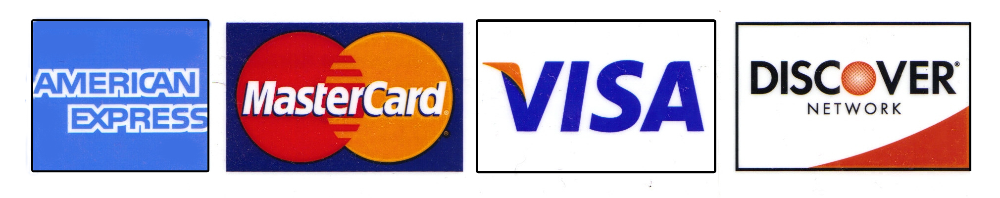 Visa Mastercard Discover Credit Card Logos
